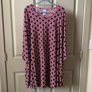 Super cute, midi shift dress with!  Never worn!  Has pockets!